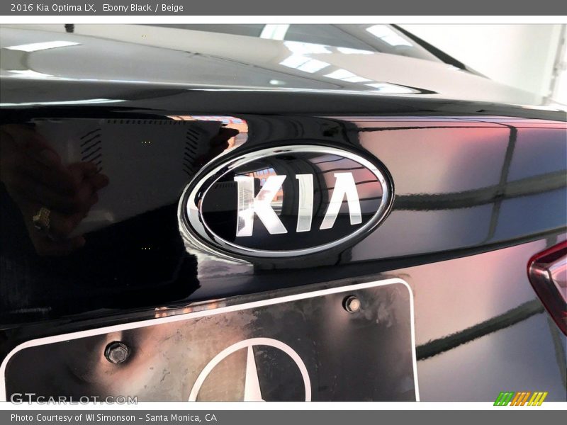 Ebony Black / Beige 2016 Kia Optima LX