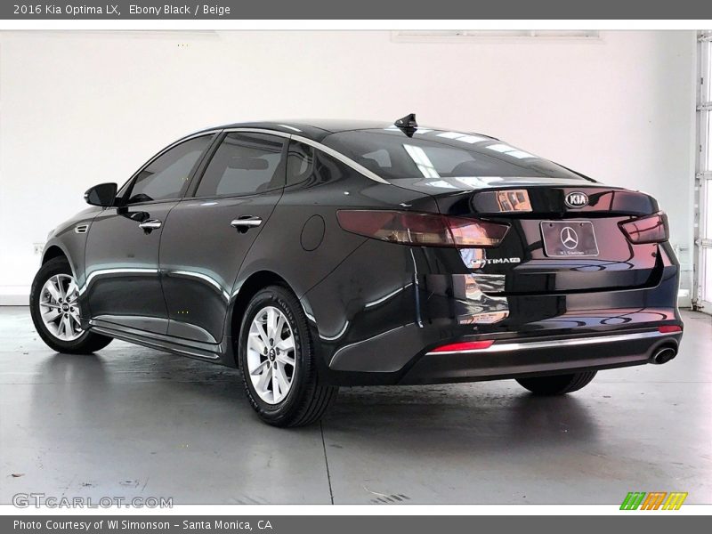 Ebony Black / Beige 2016 Kia Optima LX