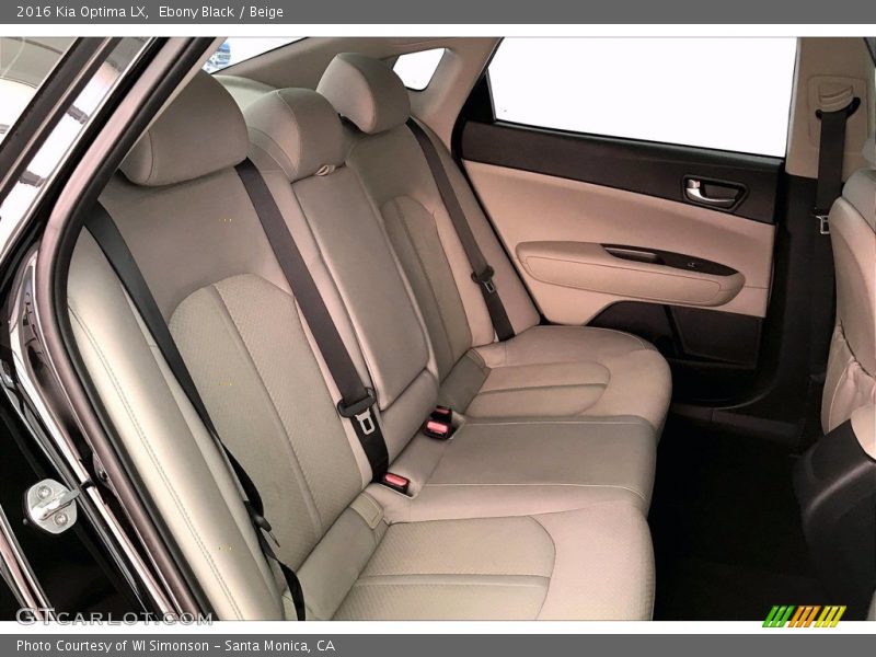 Rear Seat of 2016 Optima LX