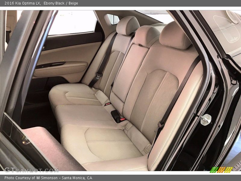 Rear Seat of 2016 Optima LX