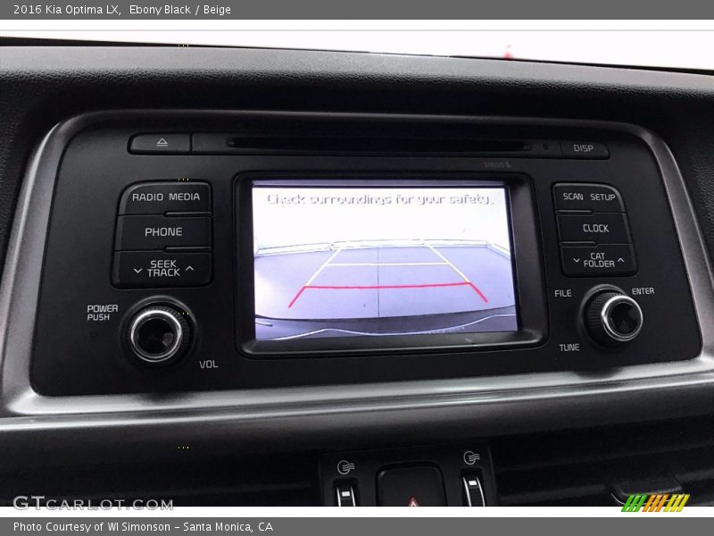 Controls of 2016 Optima LX