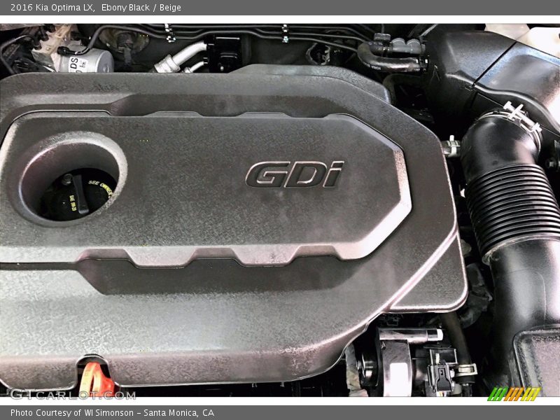  2016 Optima LX Engine - 2.4 Liter GDI DOHC 16-Valve Dual-CVVT 4 Cylinder