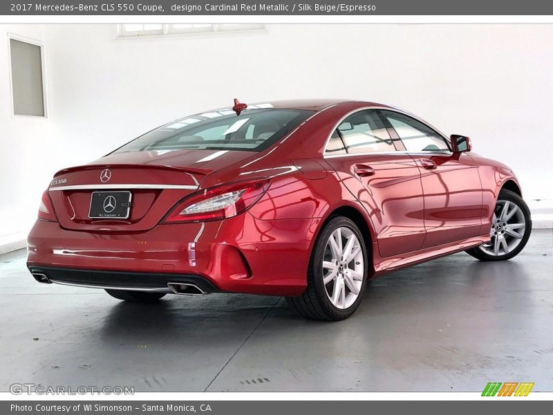 designo Cardinal Red Metallic / Silk Beige/Espresso 2017 Mercedes-Benz CLS 550 Coupe