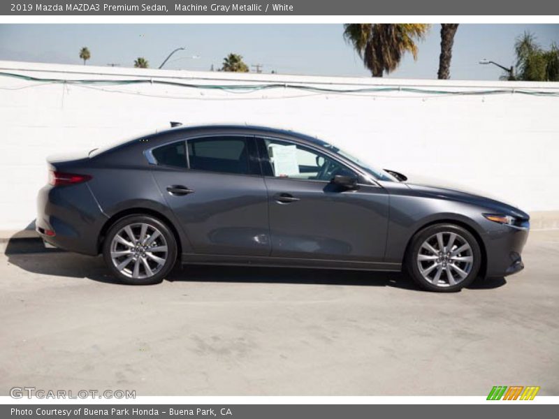 Machine Gray Metallic / White 2019 Mazda MAZDA3 Premium Sedan