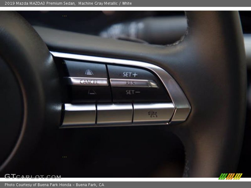 Machine Gray Metallic / White 2019 Mazda MAZDA3 Premium Sedan