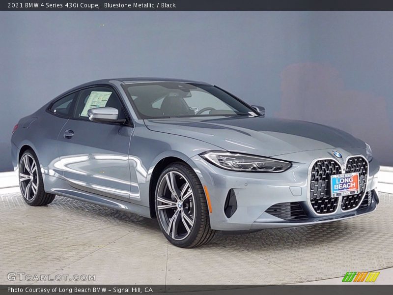 Bluestone Metallic / Black 2021 BMW 4 Series 430i Coupe