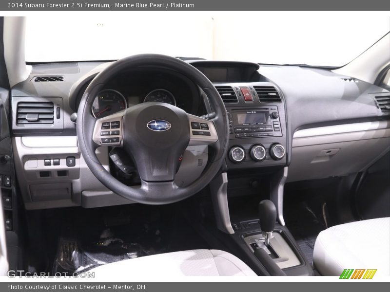 Marine Blue Pearl / Platinum 2014 Subaru Forester 2.5i Premium