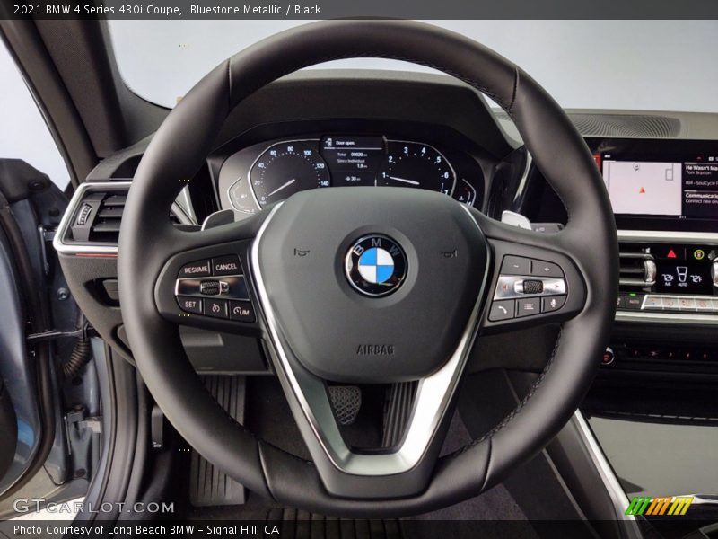 Bluestone Metallic / Black 2021 BMW 4 Series 430i Coupe