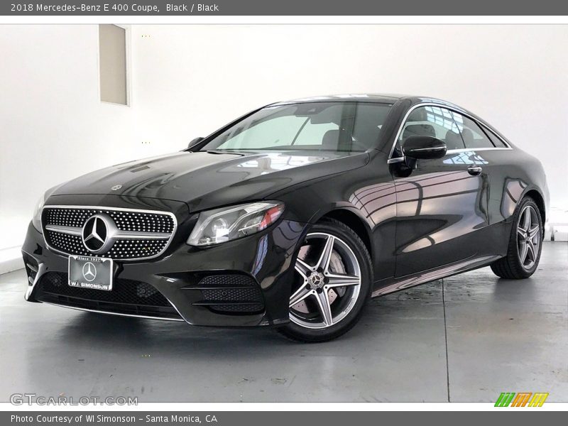 Black / Black 2018 Mercedes-Benz E 400 Coupe
