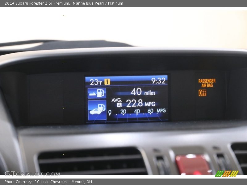 Marine Blue Pearl / Platinum 2014 Subaru Forester 2.5i Premium