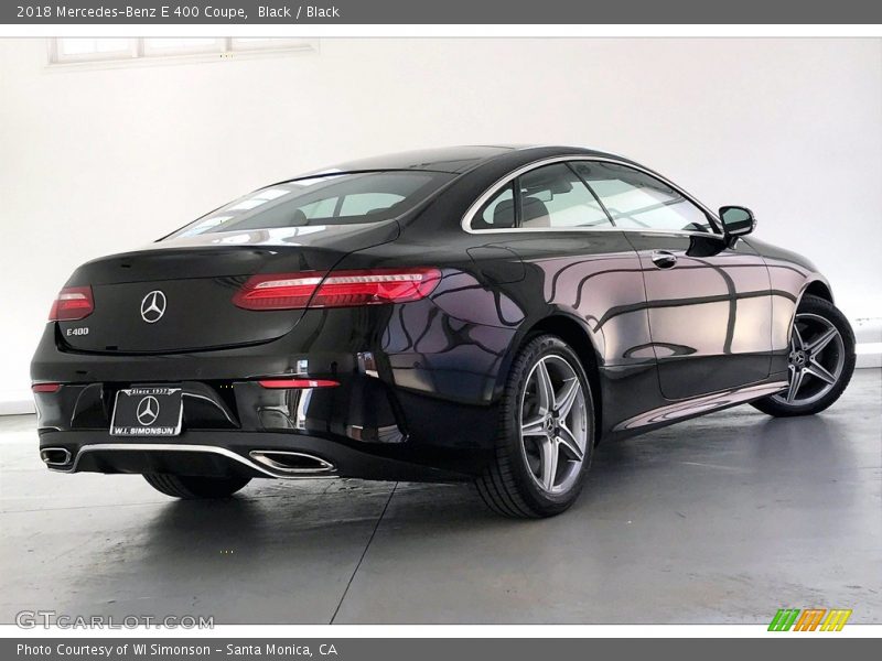 Black / Black 2018 Mercedes-Benz E 400 Coupe
