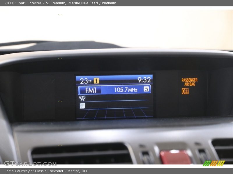 Marine Blue Pearl / Platinum 2014 Subaru Forester 2.5i Premium