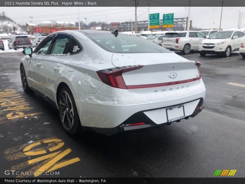 Hyper White / Black 2021 Hyundai Sonata SEL Plus