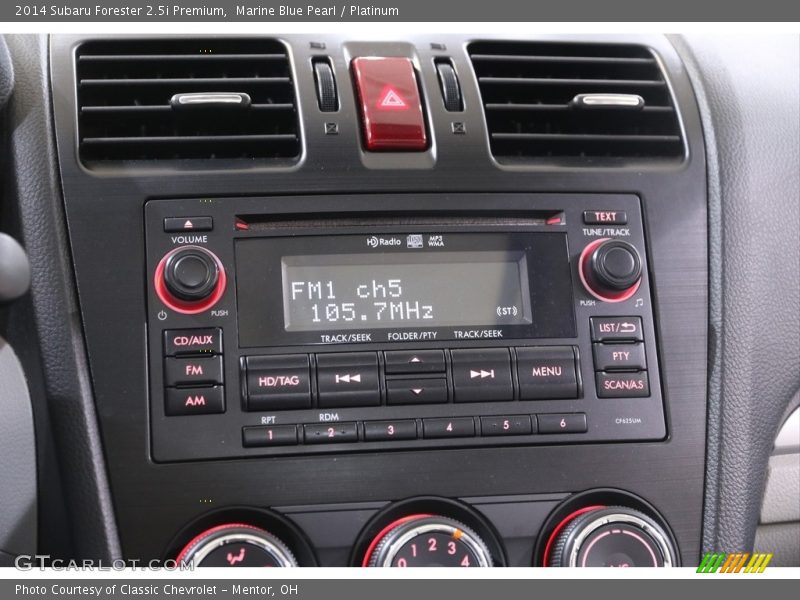Marine Blue Pearl / Platinum 2014 Subaru Forester 2.5i Premium