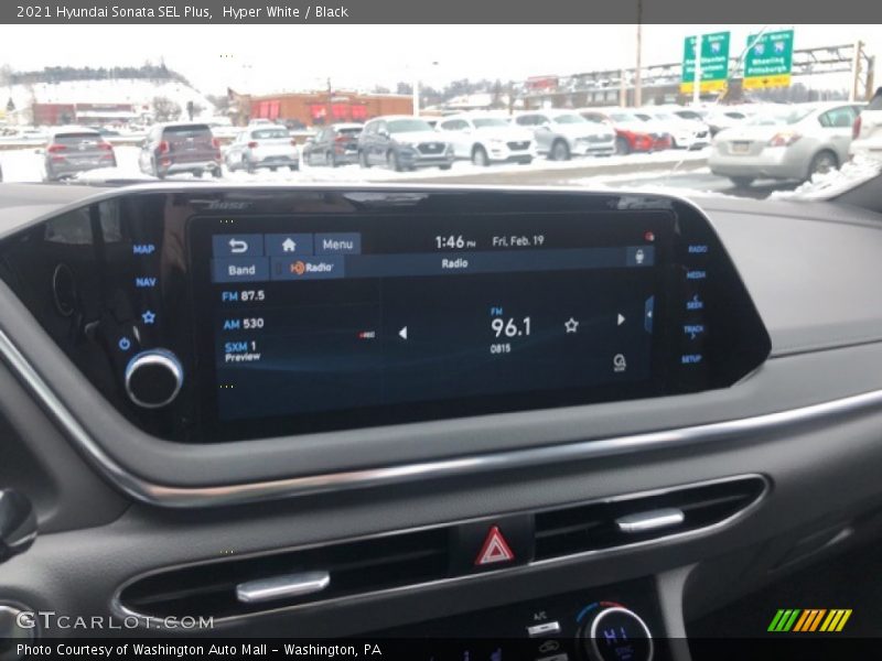 Hyper White / Black 2021 Hyundai Sonata SEL Plus