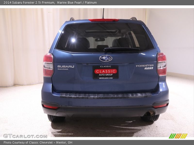 Marine Blue Pearl / Platinum 2014 Subaru Forester 2.5i Premium