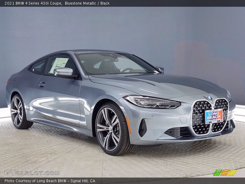Bluestone Metallic / Black 2021 BMW 4 Series 430i Coupe