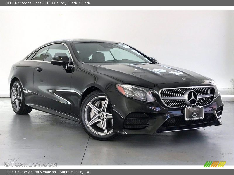 Black / Black 2018 Mercedes-Benz E 400 Coupe
