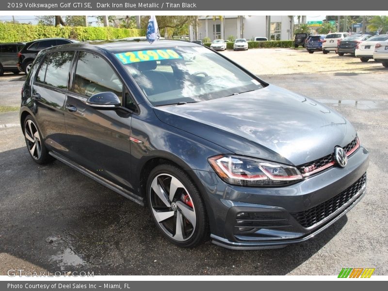 Dark Iron Blue Metallic / Titan Black 2019 Volkswagen Golf GTI SE
