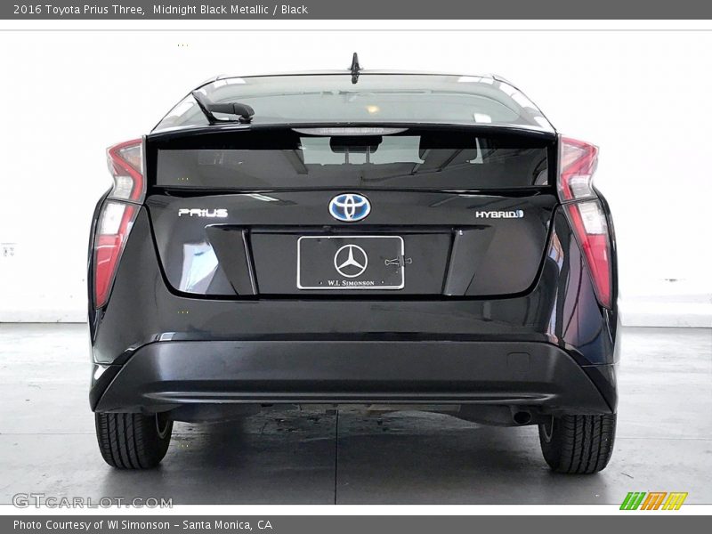 Midnight Black Metallic / Black 2016 Toyota Prius Three