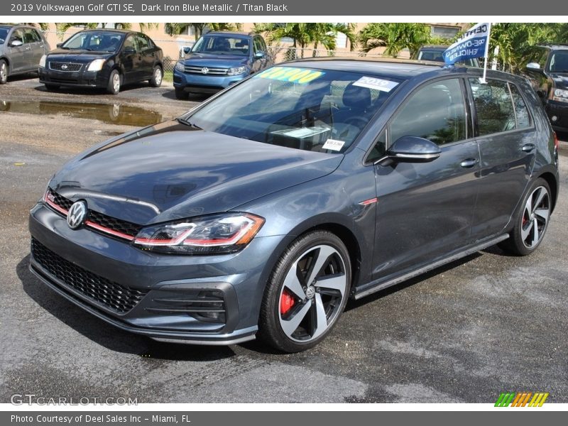 Dark Iron Blue Metallic / Titan Black 2019 Volkswagen Golf GTI SE