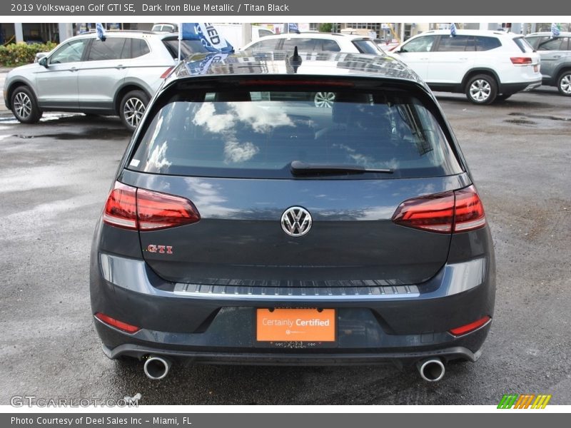 Dark Iron Blue Metallic / Titan Black 2019 Volkswagen Golf GTI SE