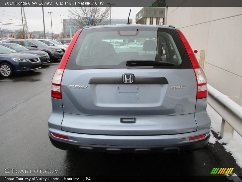 Glacier Blue Metallic / Gray 2010 Honda CR-V LX AWD