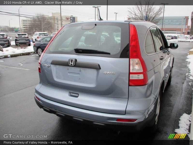 Glacier Blue Metallic / Gray 2010 Honda CR-V LX AWD