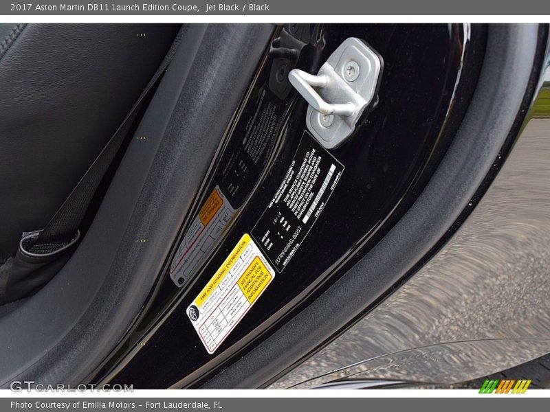 Info Tag of 2017 DB11 Launch Edition Coupe