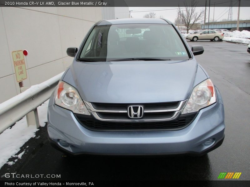 Glacier Blue Metallic / Gray 2010 Honda CR-V LX AWD