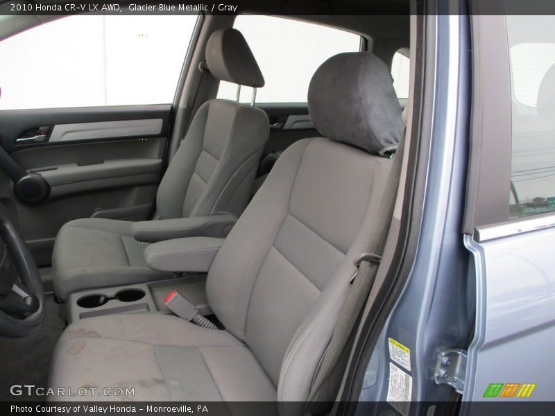 Glacier Blue Metallic / Gray 2010 Honda CR-V LX AWD