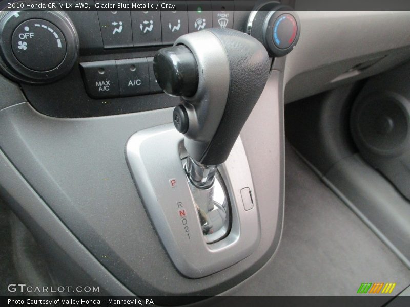 Glacier Blue Metallic / Gray 2010 Honda CR-V LX AWD