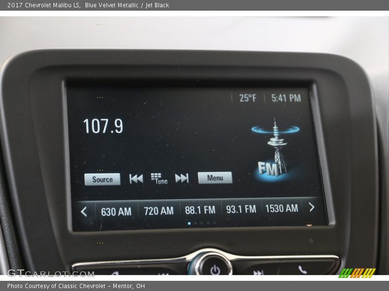 Blue Velvet Metallic / Jet Black 2017 Chevrolet Malibu LS
