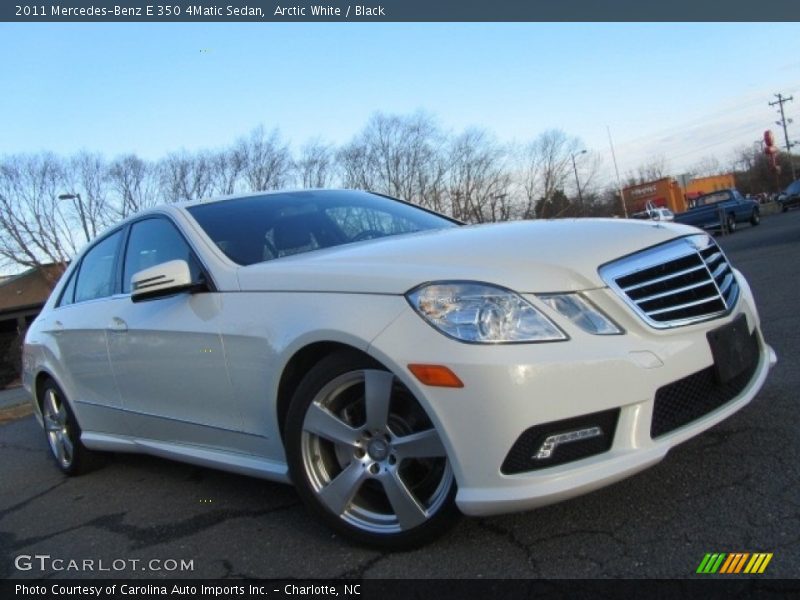 Arctic White / Black 2011 Mercedes-Benz E 350 4Matic Sedan