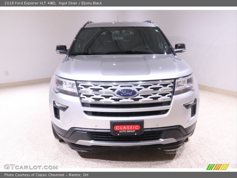 Ingot Silver / Ebony Black 2018 Ford Explorer XLT 4WD