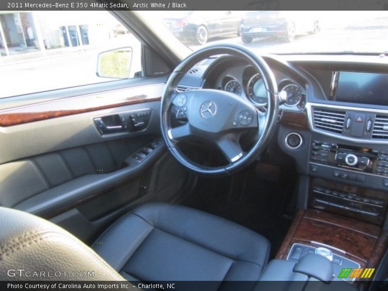 Arctic White / Black 2011 Mercedes-Benz E 350 4Matic Sedan