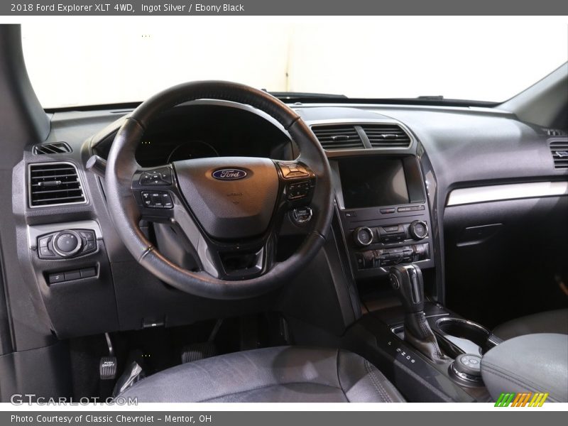 Ingot Silver / Ebony Black 2018 Ford Explorer XLT 4WD