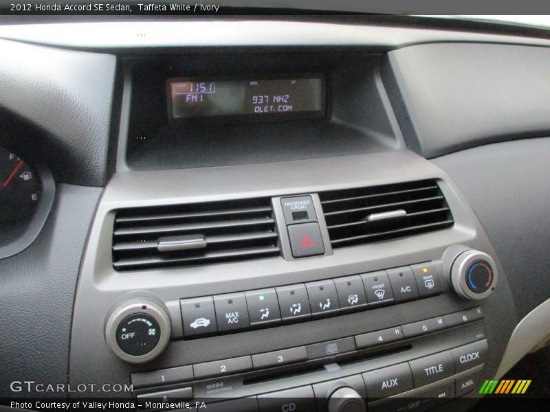 Taffeta White / Ivory 2012 Honda Accord SE Sedan