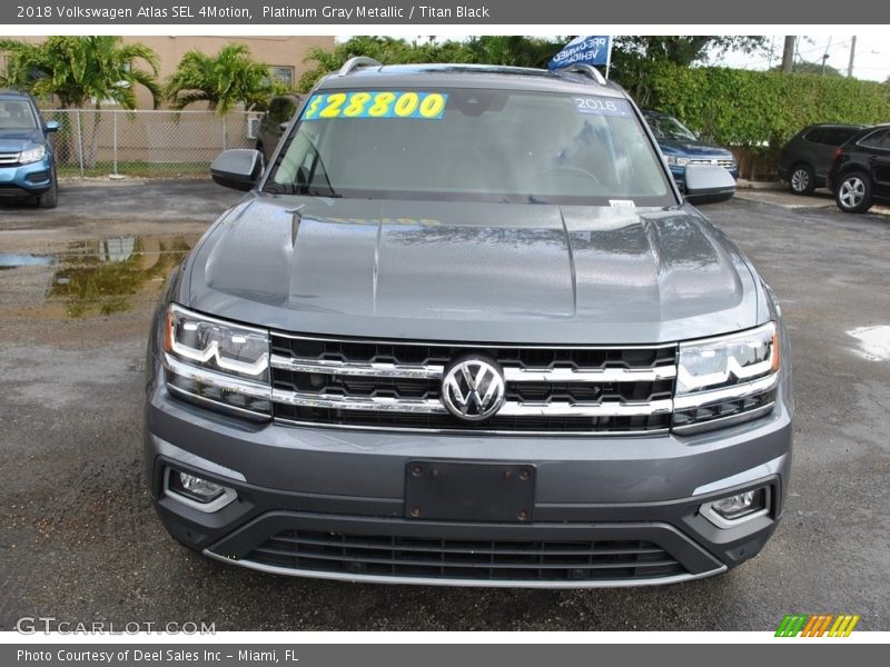 Platinum Gray Metallic / Titan Black 2018 Volkswagen Atlas SEL 4Motion