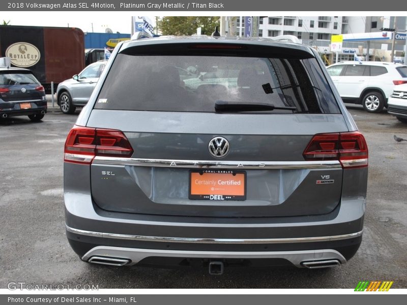 Platinum Gray Metallic / Titan Black 2018 Volkswagen Atlas SEL 4Motion