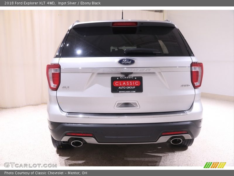 Ingot Silver / Ebony Black 2018 Ford Explorer XLT 4WD