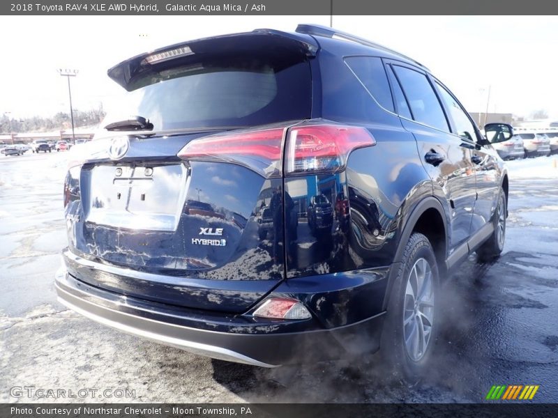 Galactic Aqua Mica / Ash 2018 Toyota RAV4 XLE AWD Hybrid
