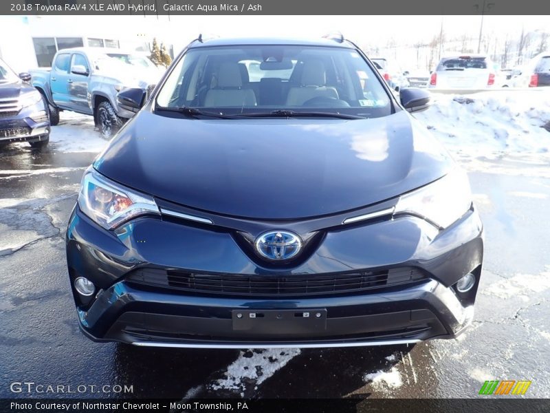 Galactic Aqua Mica / Ash 2018 Toyota RAV4 XLE AWD Hybrid