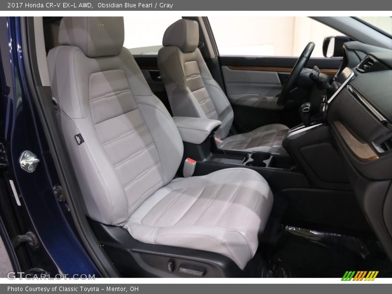 Obsidian Blue Pearl / Gray 2017 Honda CR-V EX-L AWD