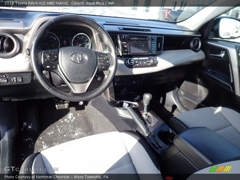 Galactic Aqua Mica / Ash 2018 Toyota RAV4 XLE AWD Hybrid
