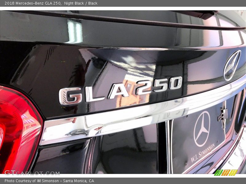 Night Black / Black 2018 Mercedes-Benz GLA 250