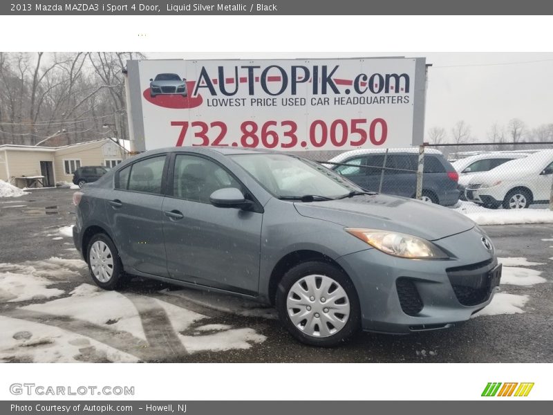 Liquid Silver Metallic / Black 2013 Mazda MAZDA3 i Sport 4 Door