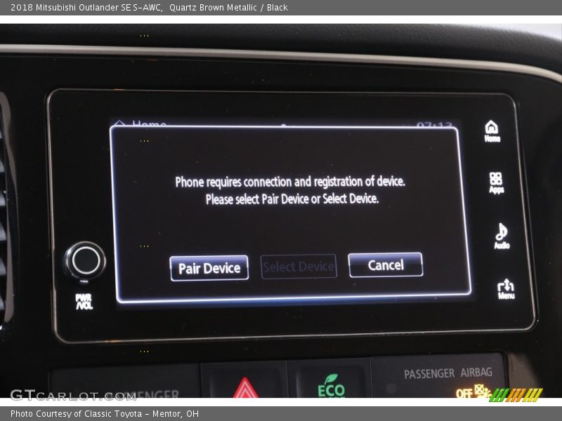 Quartz Brown Metallic / Black 2018 Mitsubishi Outlander SE S-AWC