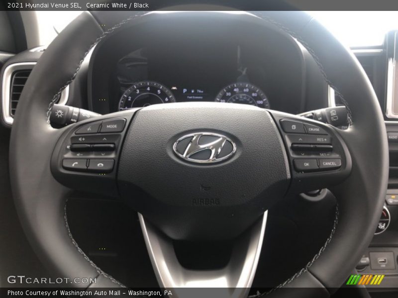 Ceramic White / Black 2021 Hyundai Venue SEL