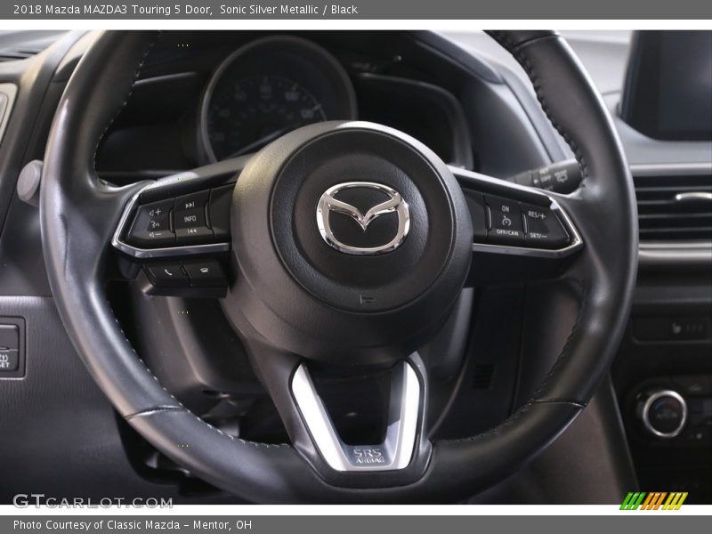 Sonic Silver Metallic / Black 2018 Mazda MAZDA3 Touring 5 Door